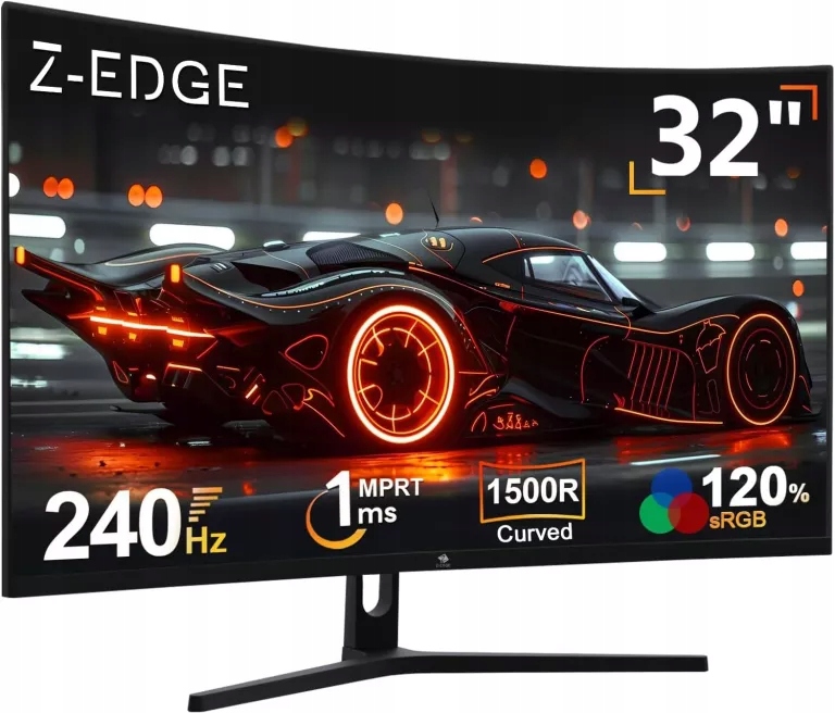 Z-edge 32-CALOWY Zakrzywiony Monitor Gamingowy 240 Hz 1 Ms Mprt Full Hd Le