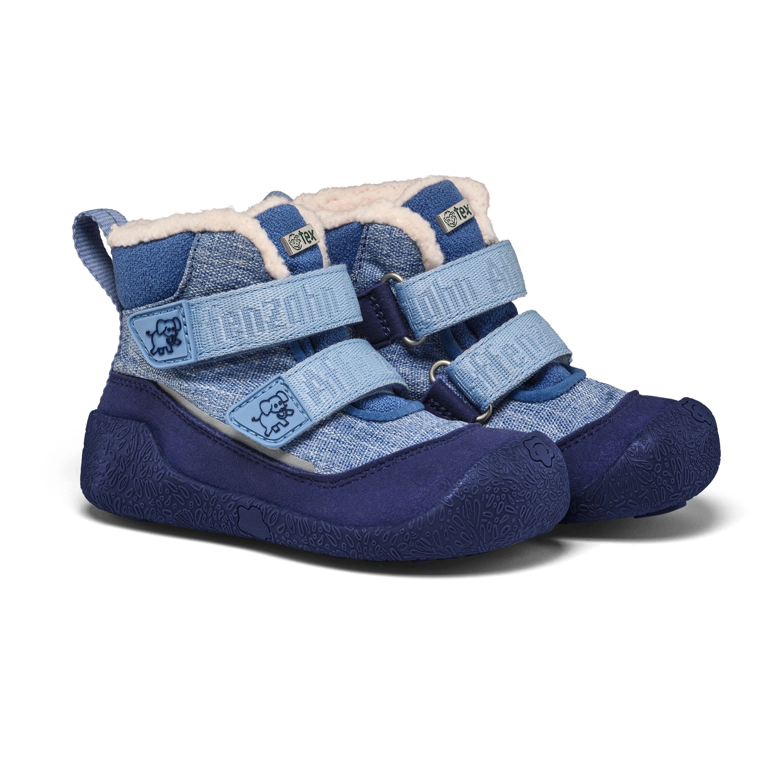 Buty dziecięce barefoot do nauki chodzenia Affenzahn Snuggy Elephant