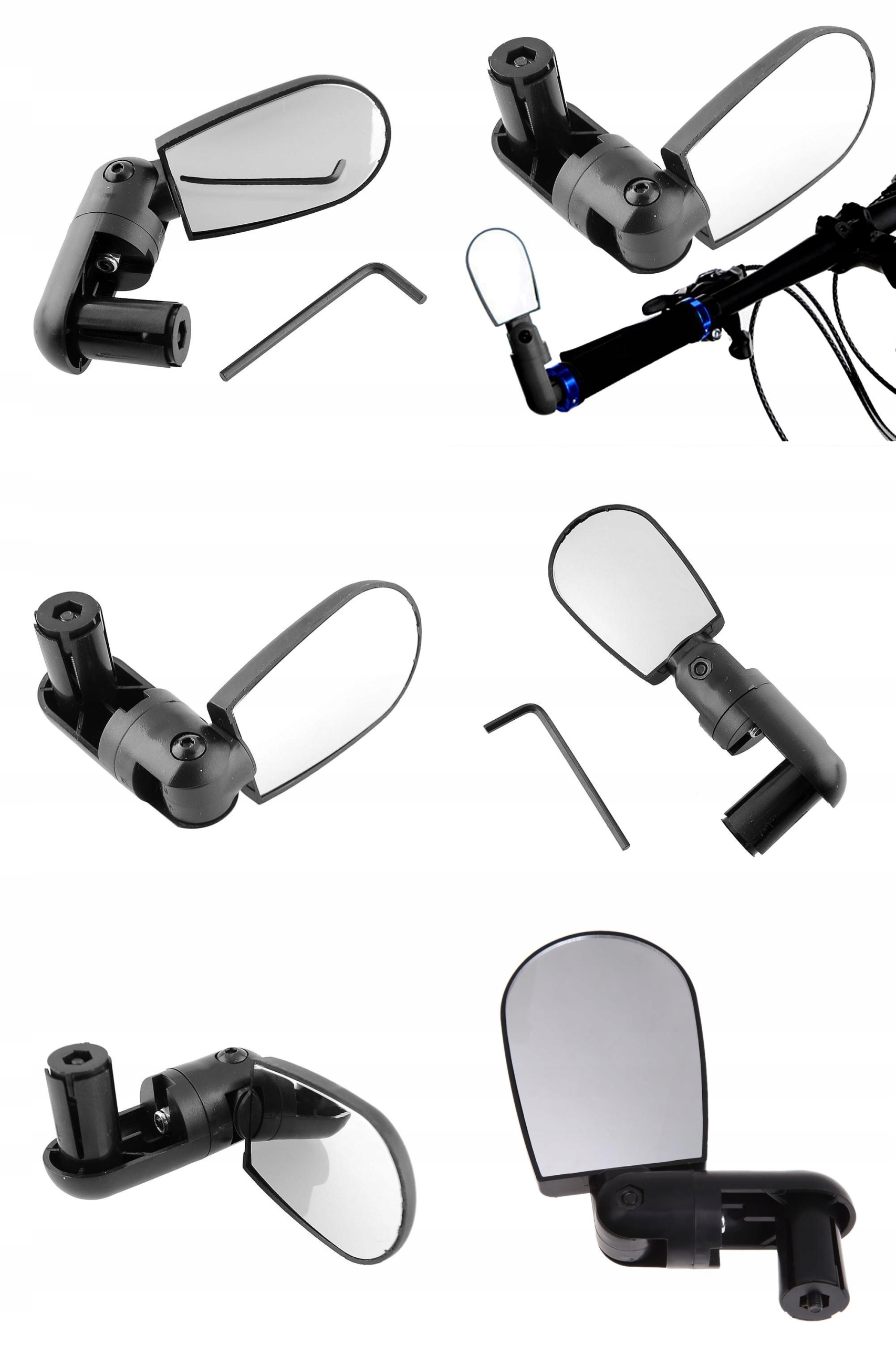 LUSTERKO ROWEROWE NA KIEROWNICĘ ROWER OKRĄGŁE LUSTERKO WSTECZNE Montaż kierownica