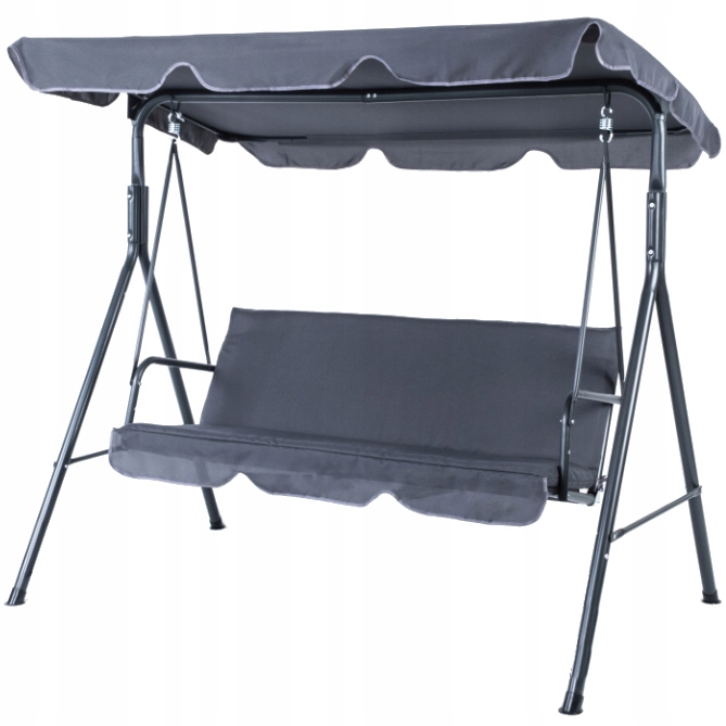 3-miestna záhradná hojdačka Hojdacia lavička Moderná 170x110 Šedá