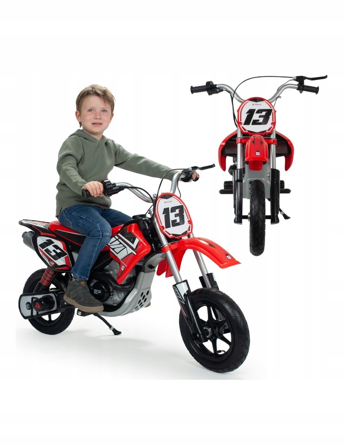 Injusa Motor Cross Czerwony Akumulator 24V