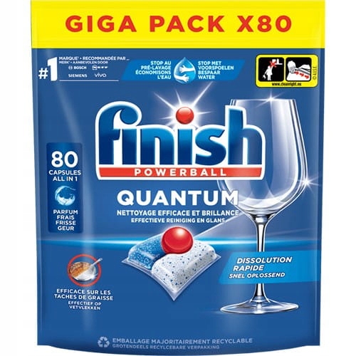 Levně Tablety do myčky Finish Powerball Quantum 80 ks 832 g