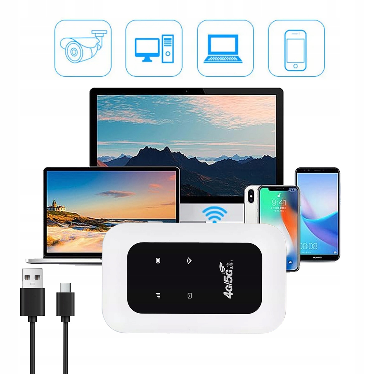 Mobilny przenośny Router Internet Mobilny 4G Lte z baterią Eu