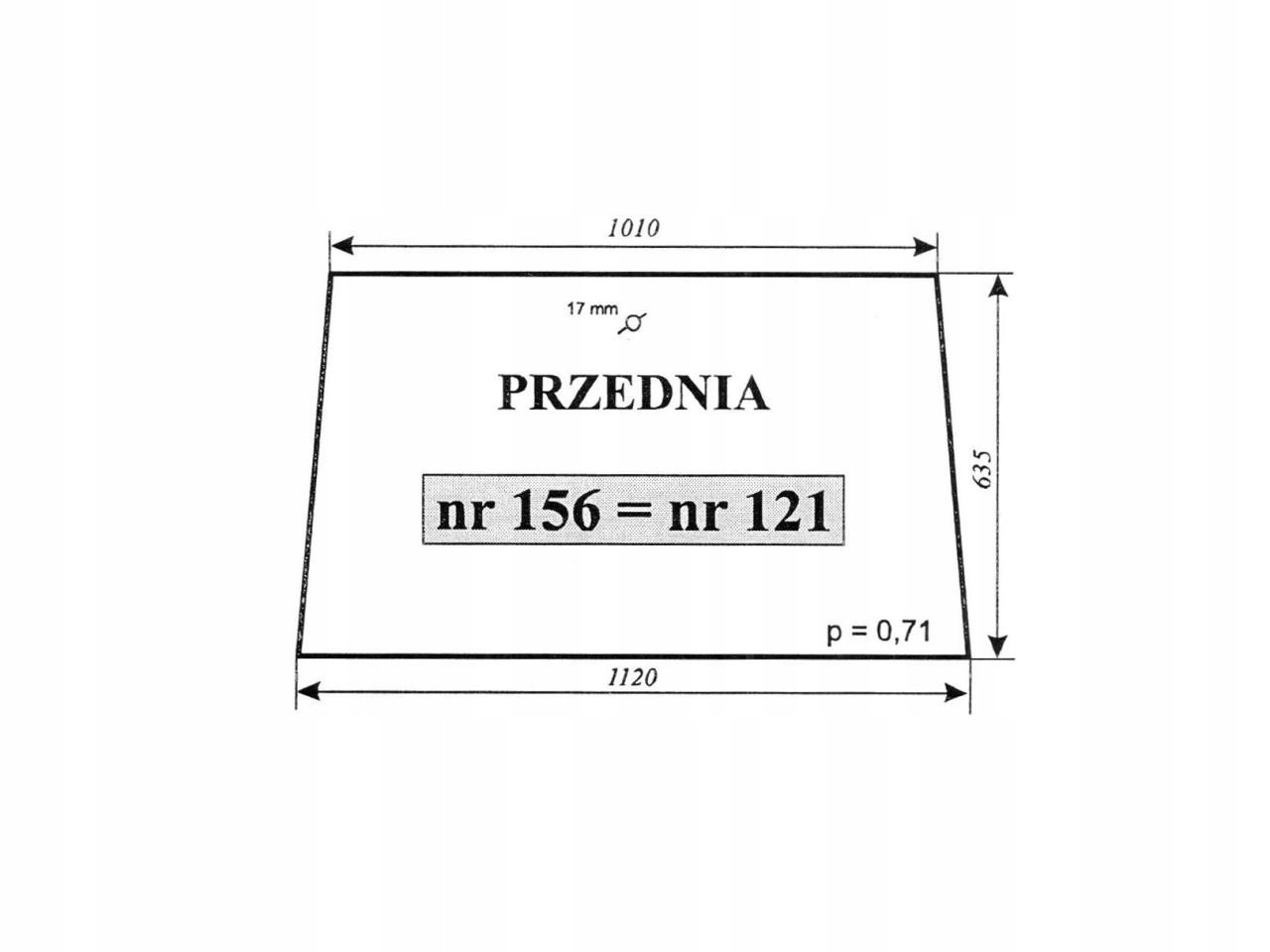 SZYBA PRZEDNIA MF 255 SOKOLKA 121