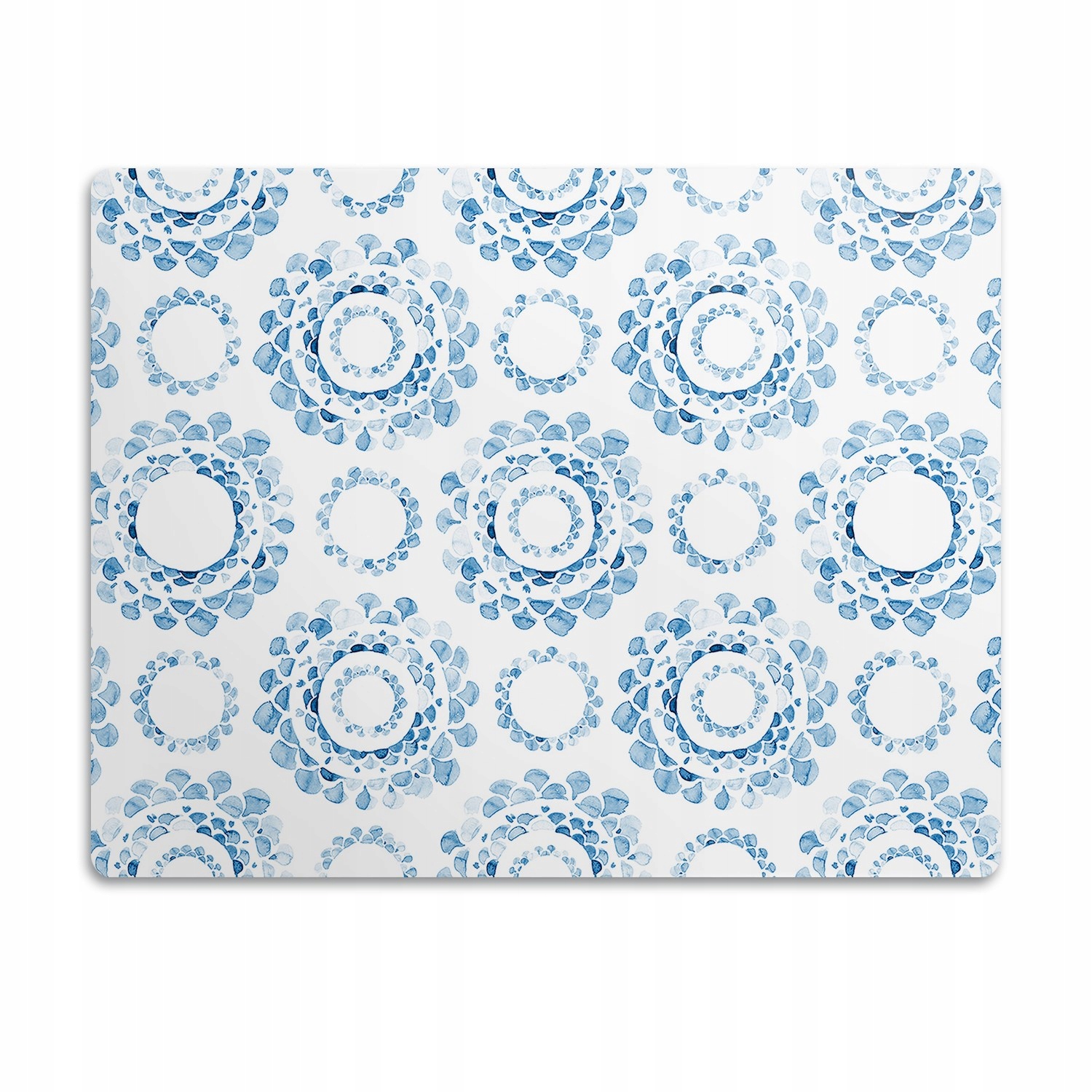 Levně Ochranná podložka pod misky Modrá kolečka 90x60 cm