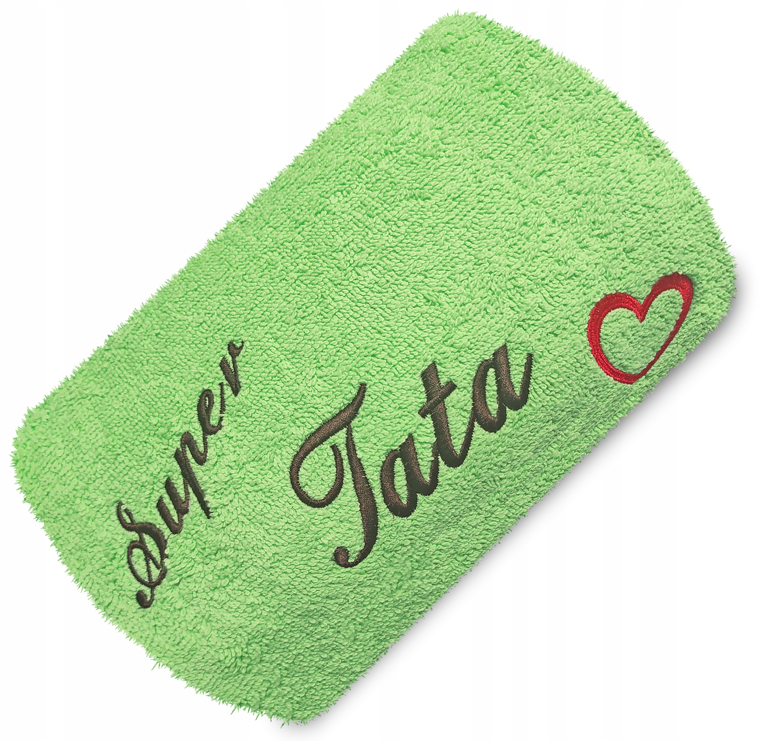 Prezent dla taty ręcznik 50 x 100 cm z haftem dedykacją na Dzień Taty Wymiary ręcznika 50x100cm