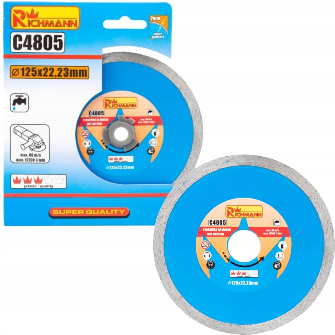 TARCZA DIAMENTOWA DO CIĘCIA SZKŁA PŁYTEK 125 mm