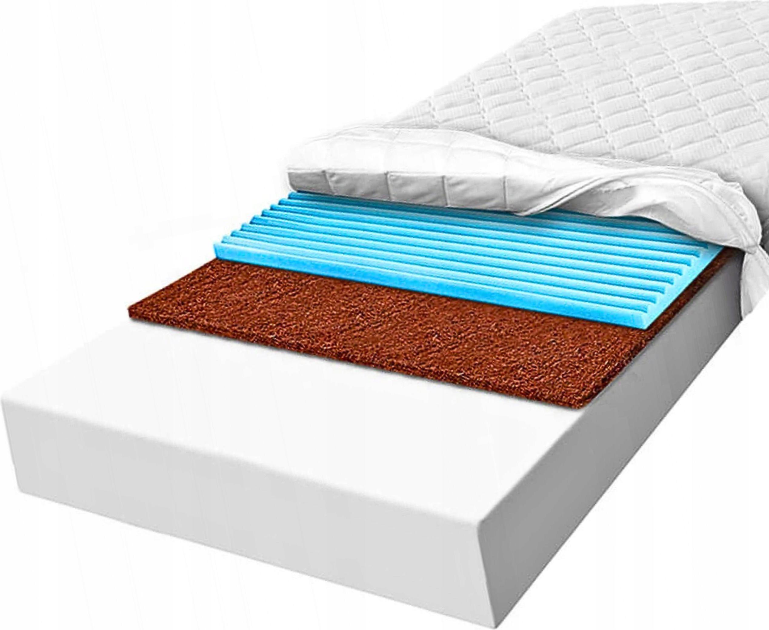 Matrac H2 H3 penový 140x160 masážny na kŕče kontúrový kokos 25 cm