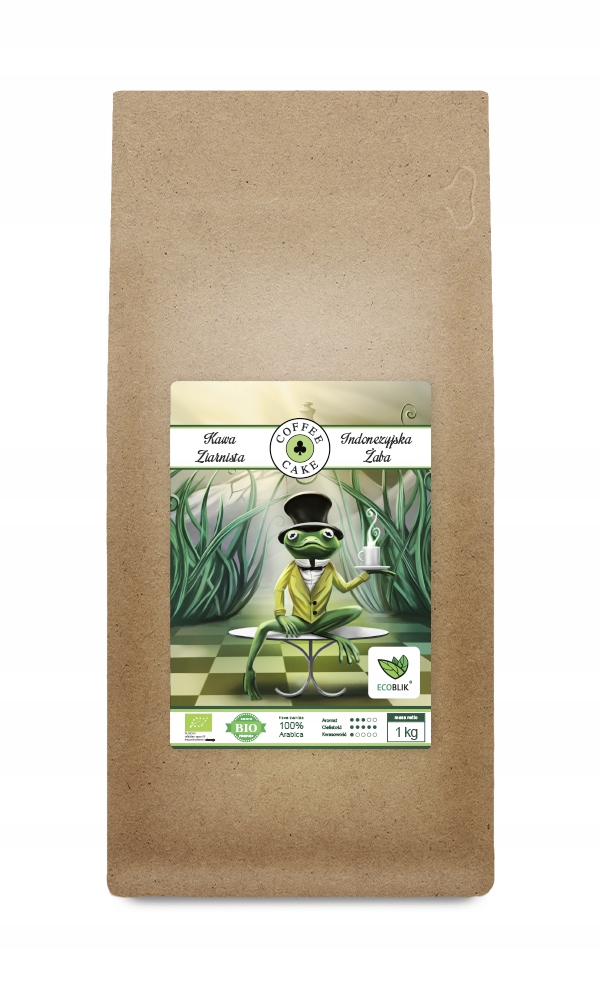 Ecoblik Kawa ziarnista Indonezyjska Żaba 1kg Ekologiczna