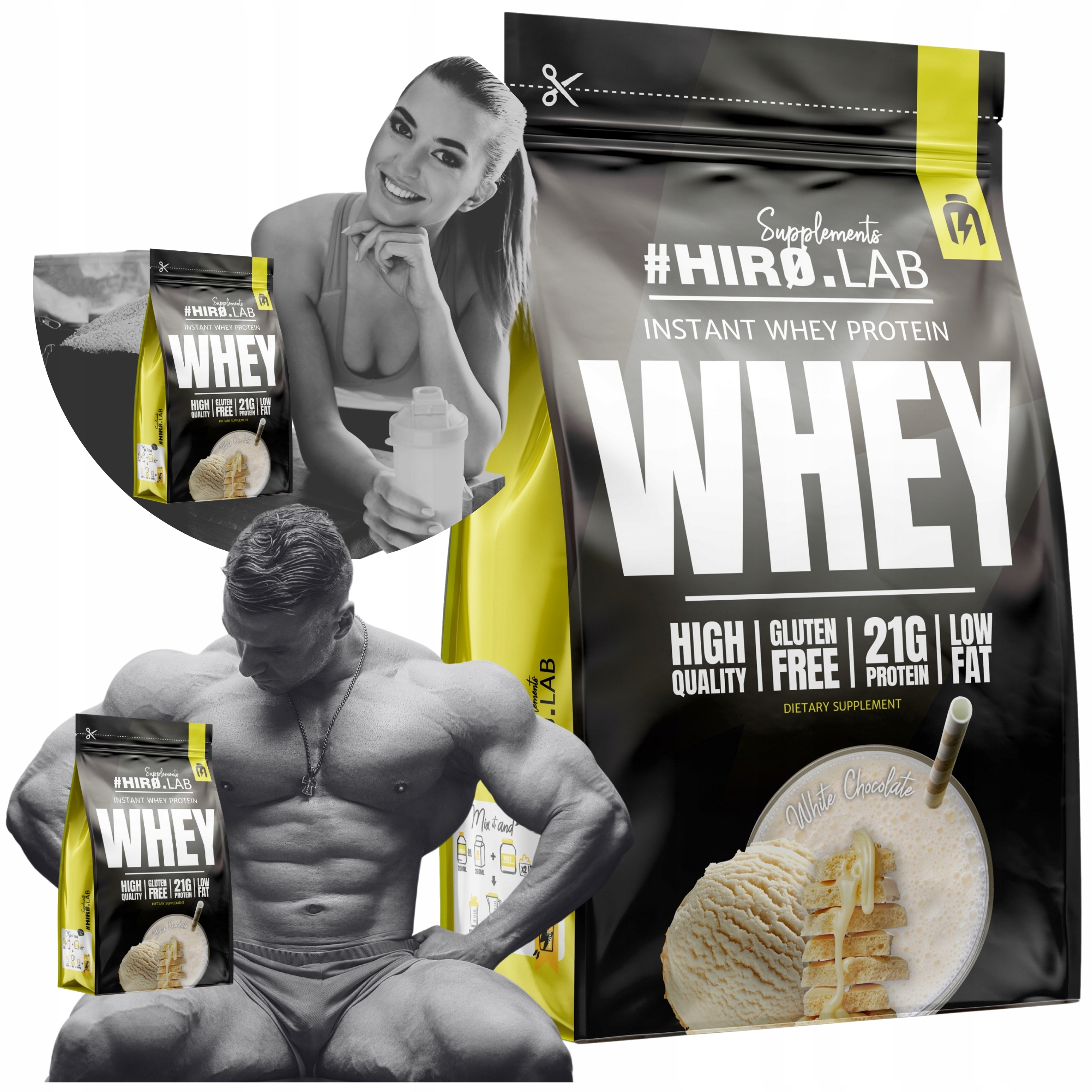 Wpc Instant Whey Protein syrovátkový 750 g Bílá Čokoláda Hiro
