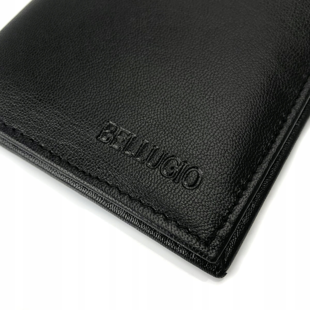 Skórzane etui z systemem RFID black (czarny) Wzór dominujący bez wzoru