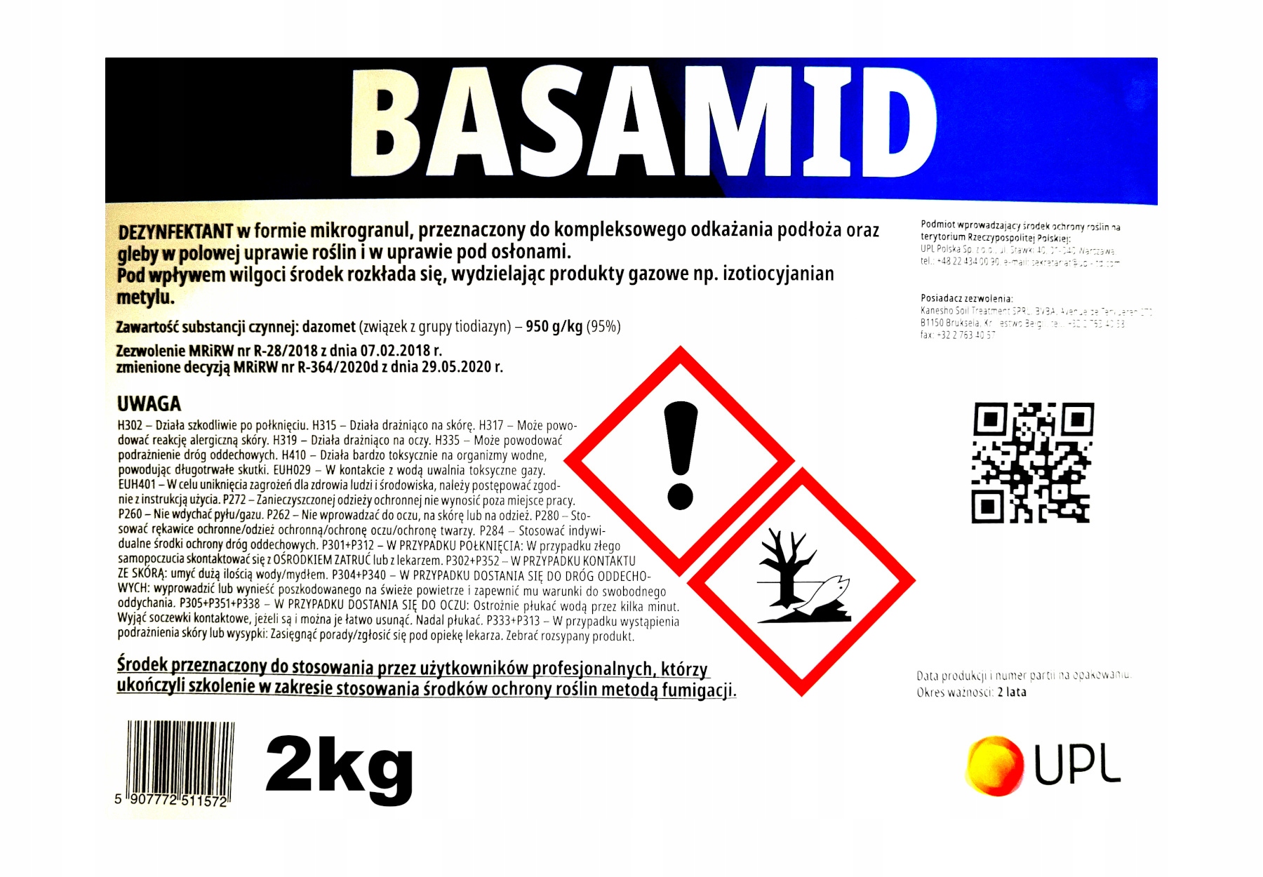 

Basamid 97 Gr środek do odkarzania gleby 2kg