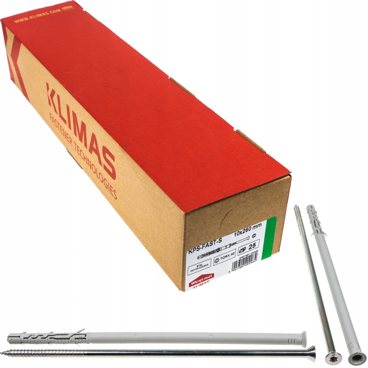 

Kołek ramowy rozporowy 10x260 Stożek Tx torx 25szt