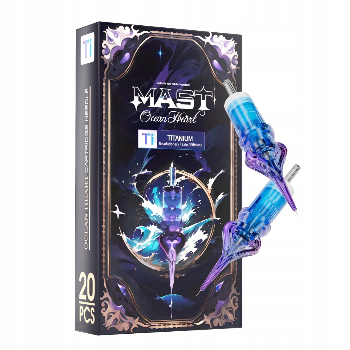 Kartridžová jehla na permanentní make-up Mast Ocean Heart Ti 1201RL 20 Kusů