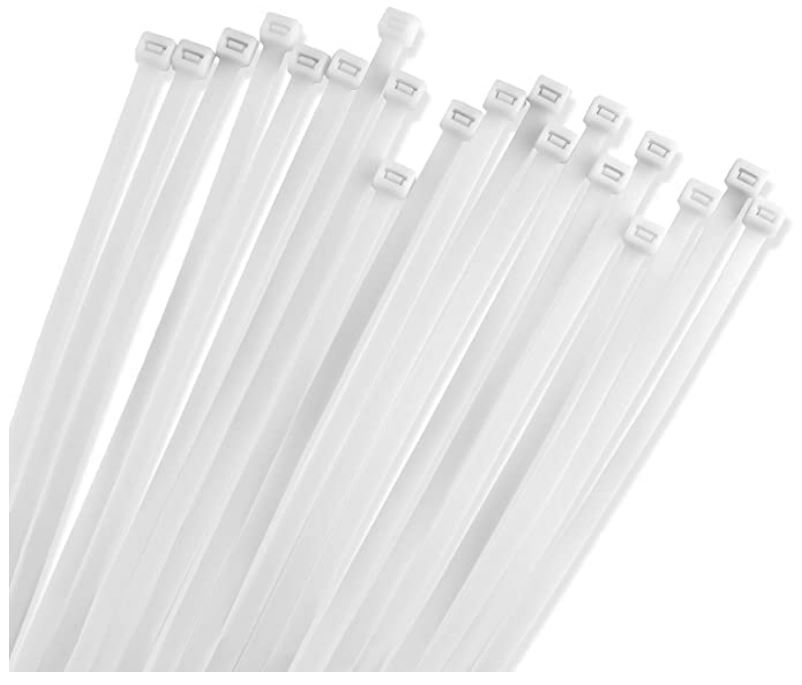 Opaski zaciskowe białe TRYTYTKI 4,8x350mm 100 szt