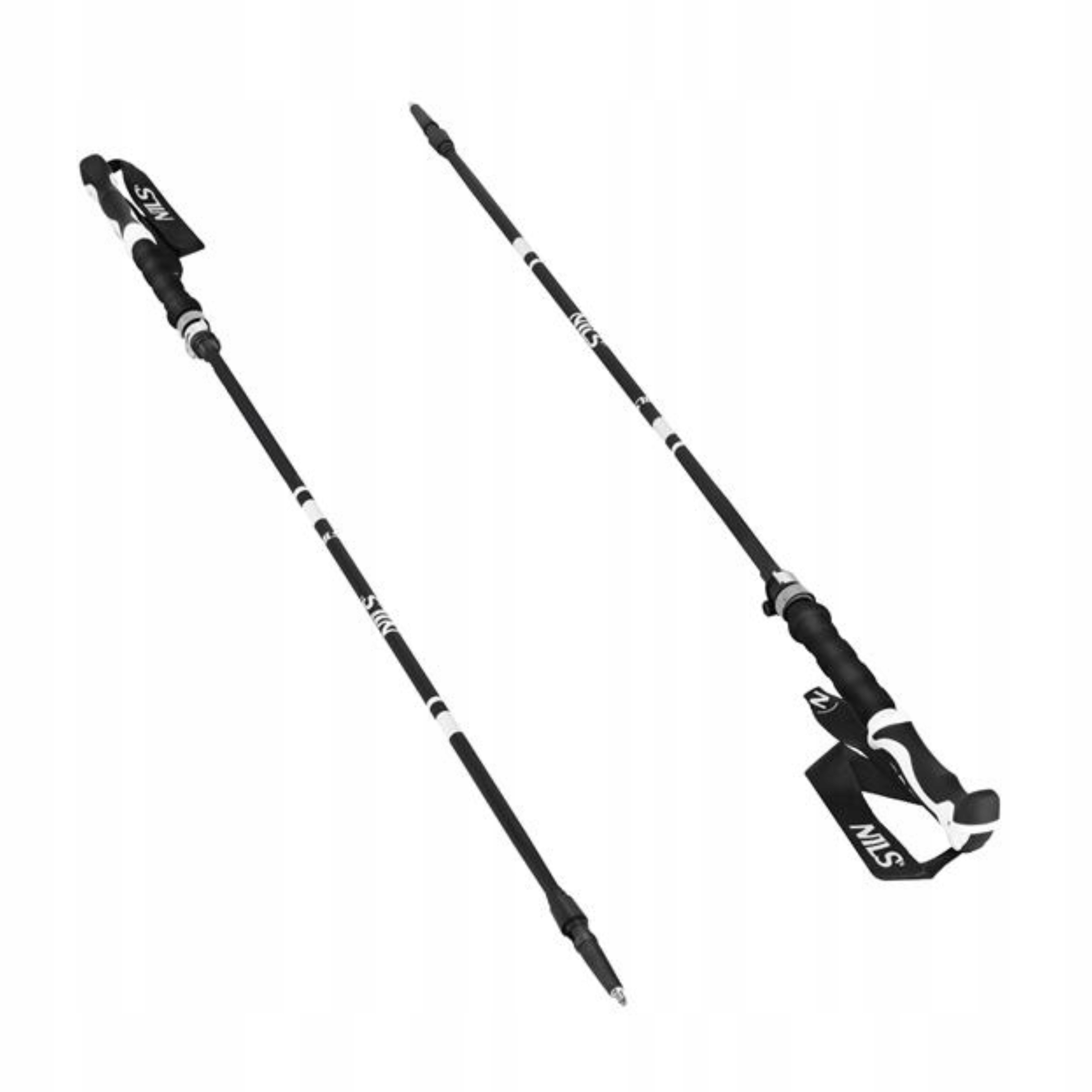 Trekové hole Nordic Walking nastavitelné, černé