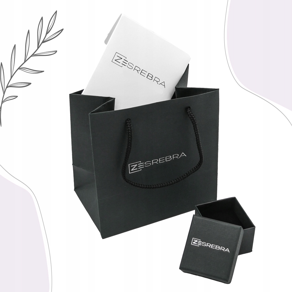 KOLCZYKI ŁAPACZE SNÓW srebrne 925 pudełko S925 Kamień Cyrkonia