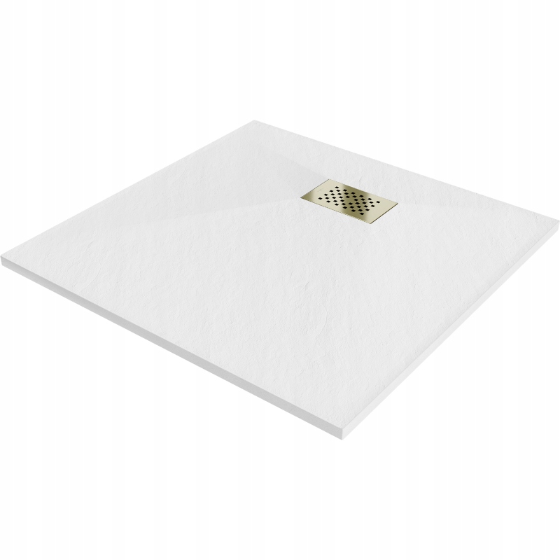 Mexen Hugo čtvercový sprchový kout Smc 70 x 70 cm, bílý, zlatá krycí deska