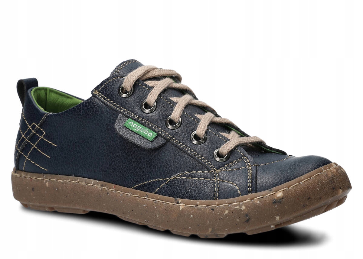 Nagaba 243 Námořnická Modrá Grain Vegan Dámské Polobotky Velikost 37