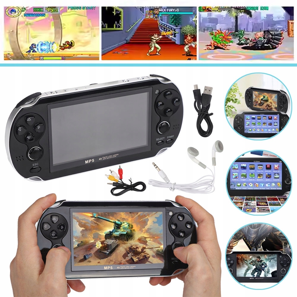 4,3 Cala Ekran Retro Konsola Do Gier Kształt Uchwytu KONSTRUKCJA,10000 Gier