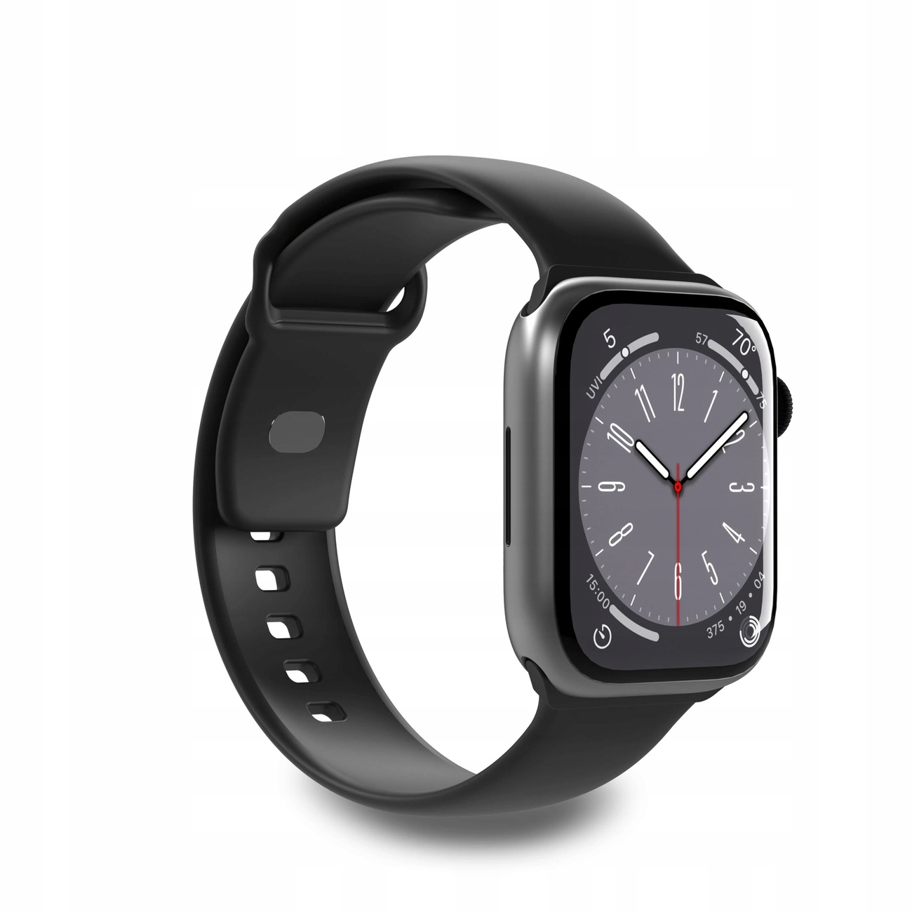 Silikonový řemínek Puro Icon pro Apple Watch 42 44 45 49 mm černý (2