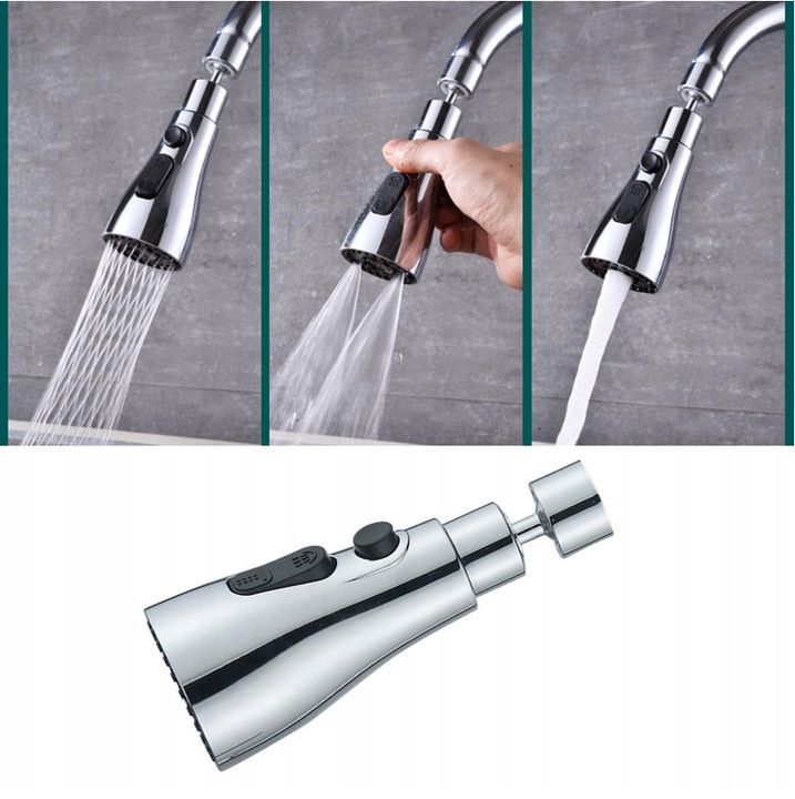 PRZEDŁUŻACZ KRANU KUCHENNEGO AERATOR PERLATOR 3 tryby Marka bez marki