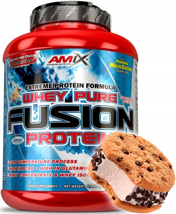 Protein Wpc Wpi protein Amix Whey Pure Fusion 2300 g Sušenky