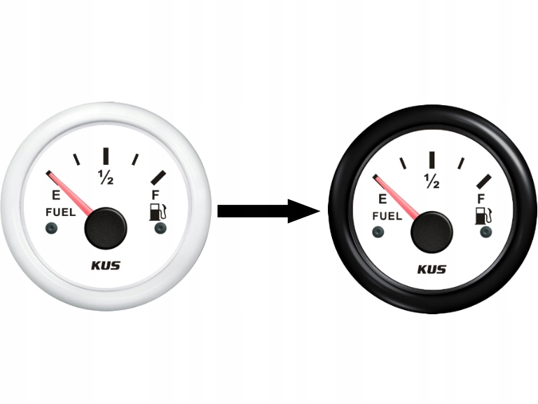 Ramka wskaźników KUS SeaV 85 mm czarna Numer katalogowy części 0704190