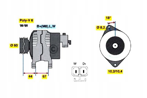 ГЕНЕРАТОР BOSCH 97189113 Lr1100502l Lr1100504e LR