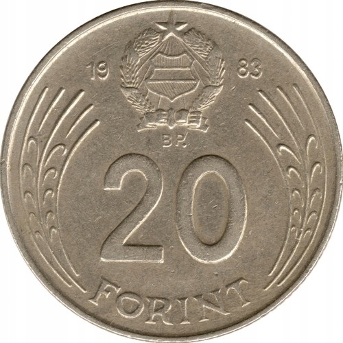 Węgry 20 forintów Wybór roczników 1982 - 1989