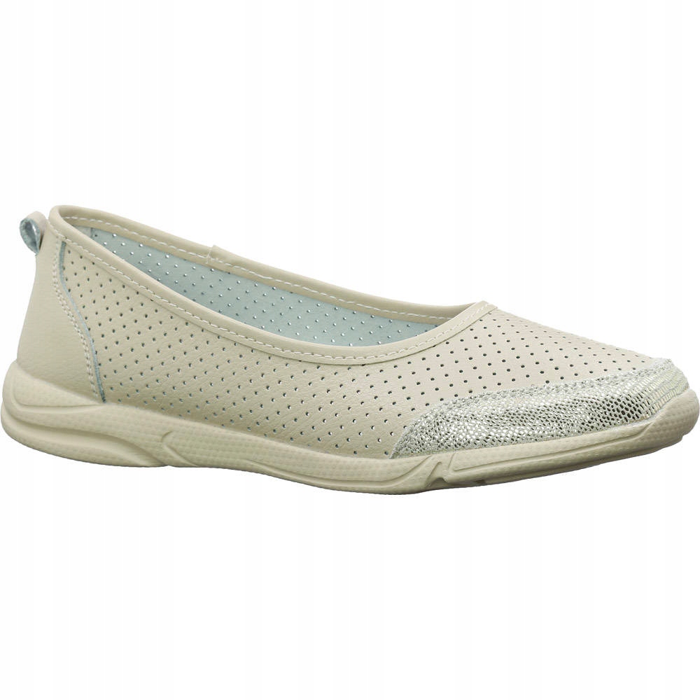 Jezzi kožené baleríny béžové velikost 41