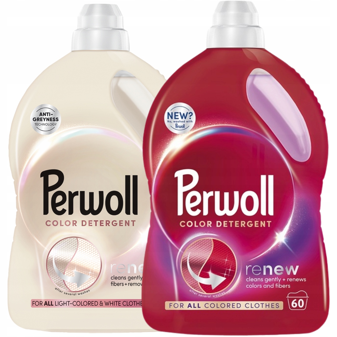 Levně Perwoll Renew Color White Tekutý prací prostředek na barevné světlé tkaniny 6 l 120 pr