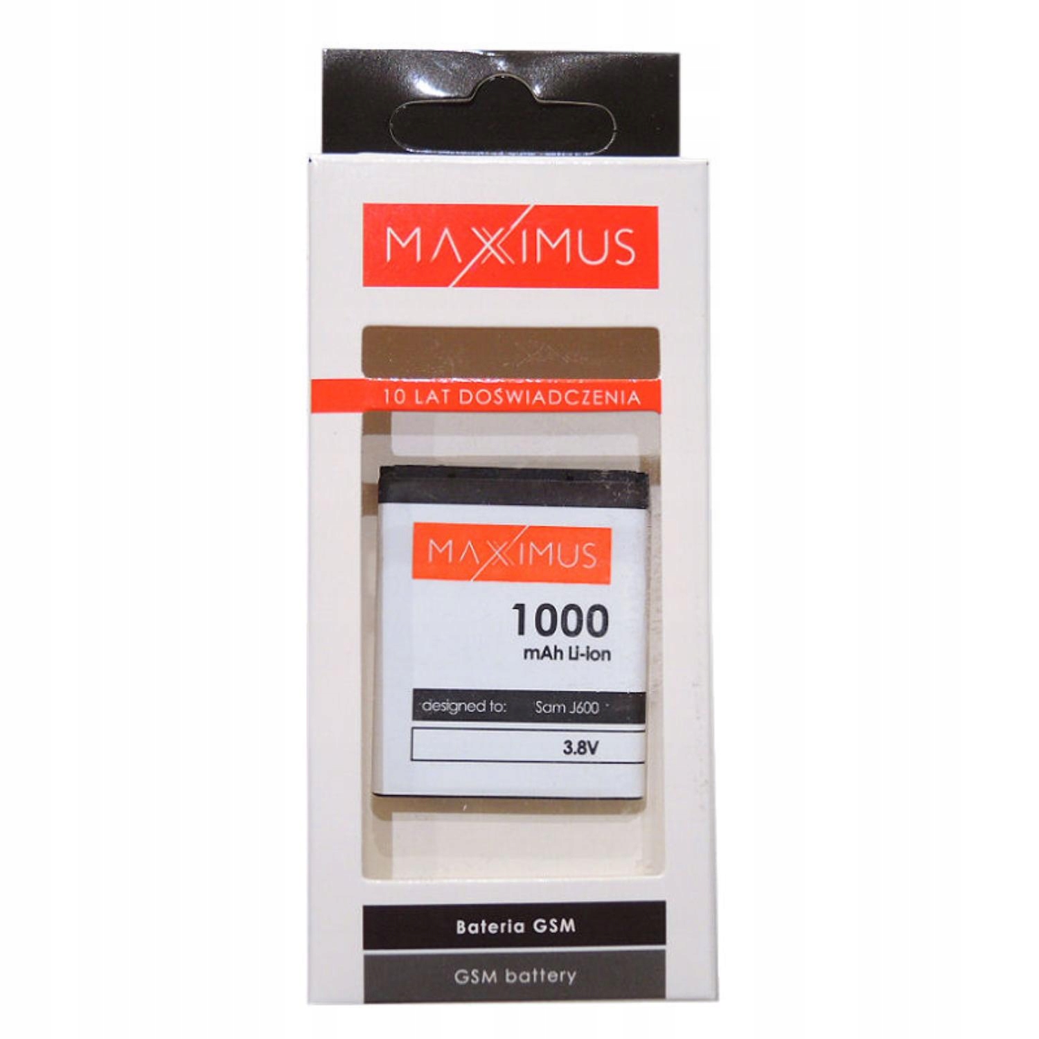 Bateria Maxximus do Samsunga J600, M600, S8300, C3050, B3310, S7350 1000mAh