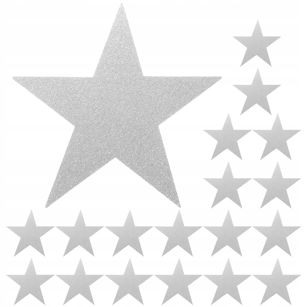 30 SZT. PAPIEROWE WYCIĘCIA PENTAGRAMOWE DELIKATNE