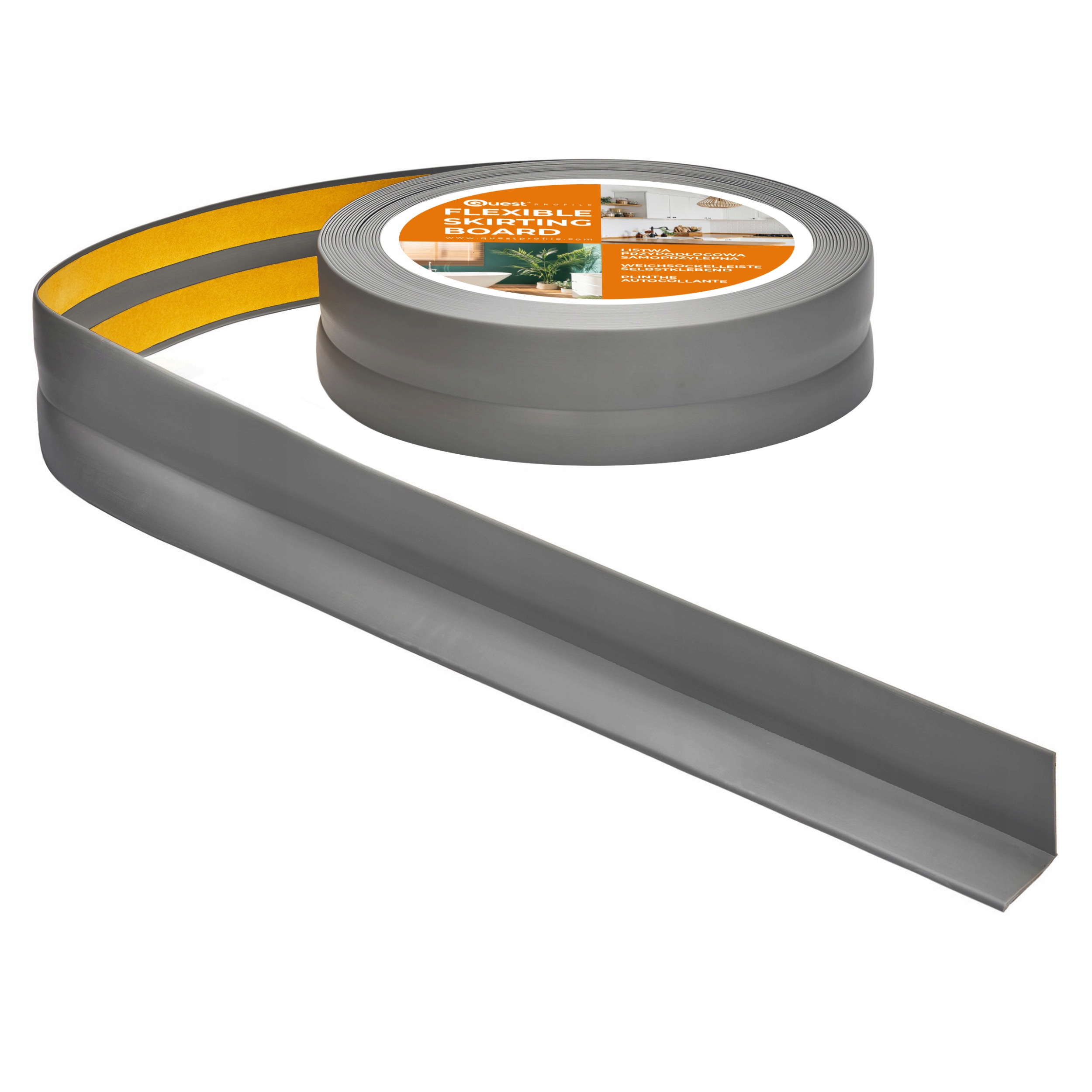 Samolepiaca dokončovacia lišta grafitová antracitová Pvc 30x30 mm 25 m