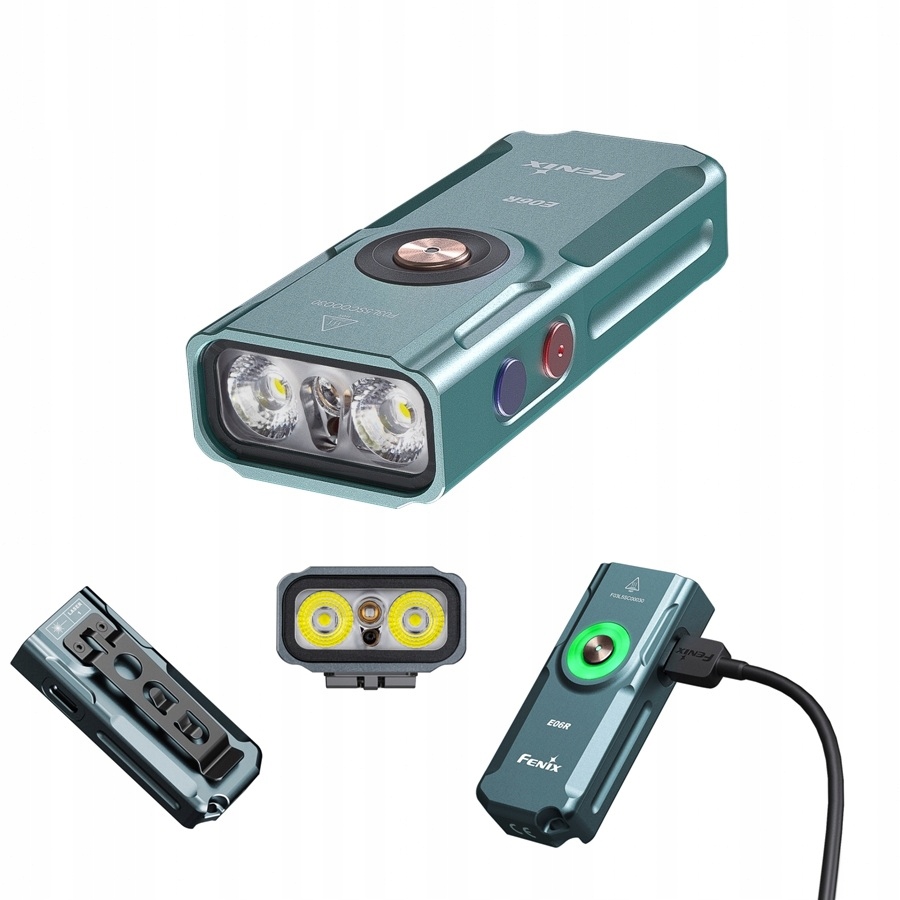Latarka Led Fenix E06R turkusowa
