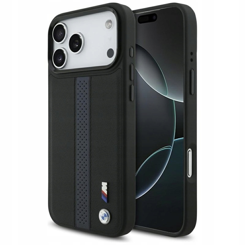 Bmw M Perforated Stripe Logo MagSafe – Pouzdro pro iPhone 17 Pro Max (modré)