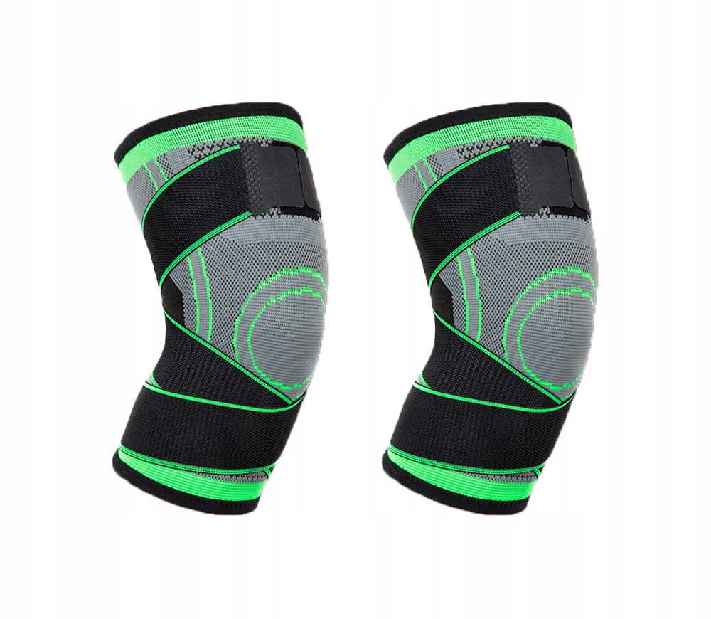 SPORTOWA OPASKA NA KOLANO STABILIZATOR ORTEZA Kolor dominujący odcienie zieleni