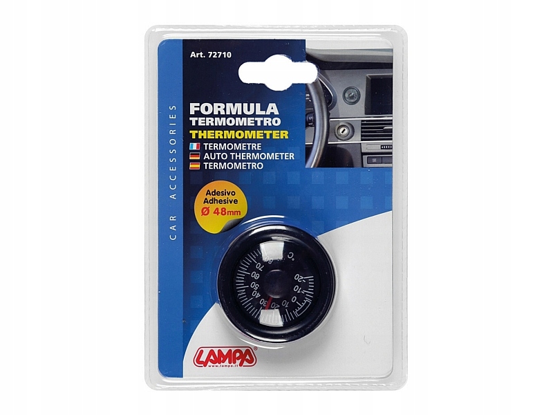 LAMPA - Czarny, okrągły TERMOMETR samochodowy EAN (GTIN) 8000692727102