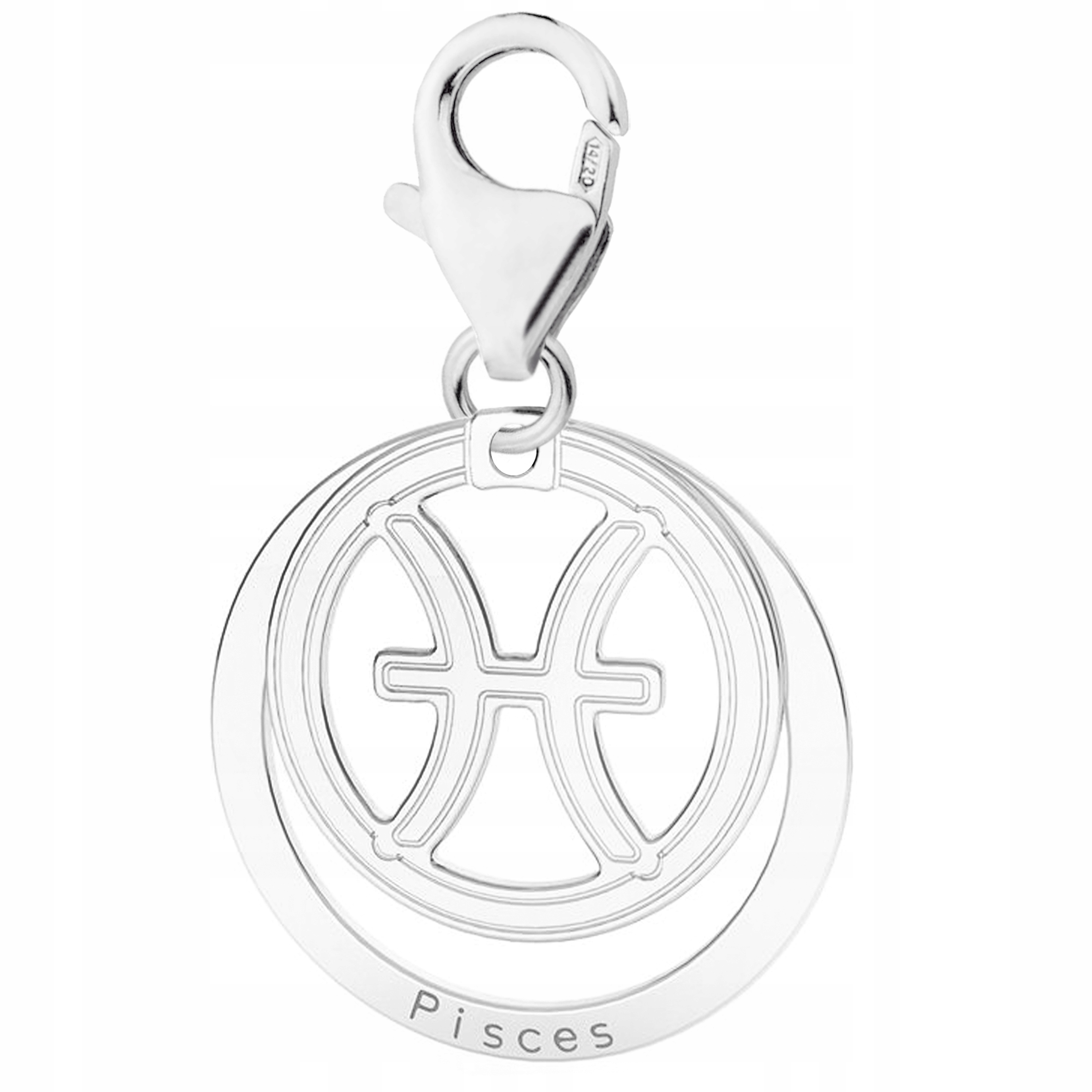 Stříbrný přívěsek se znamením zvěrokruhu Pisces Znamení zvěrokruhu Ryby Stříbro 925