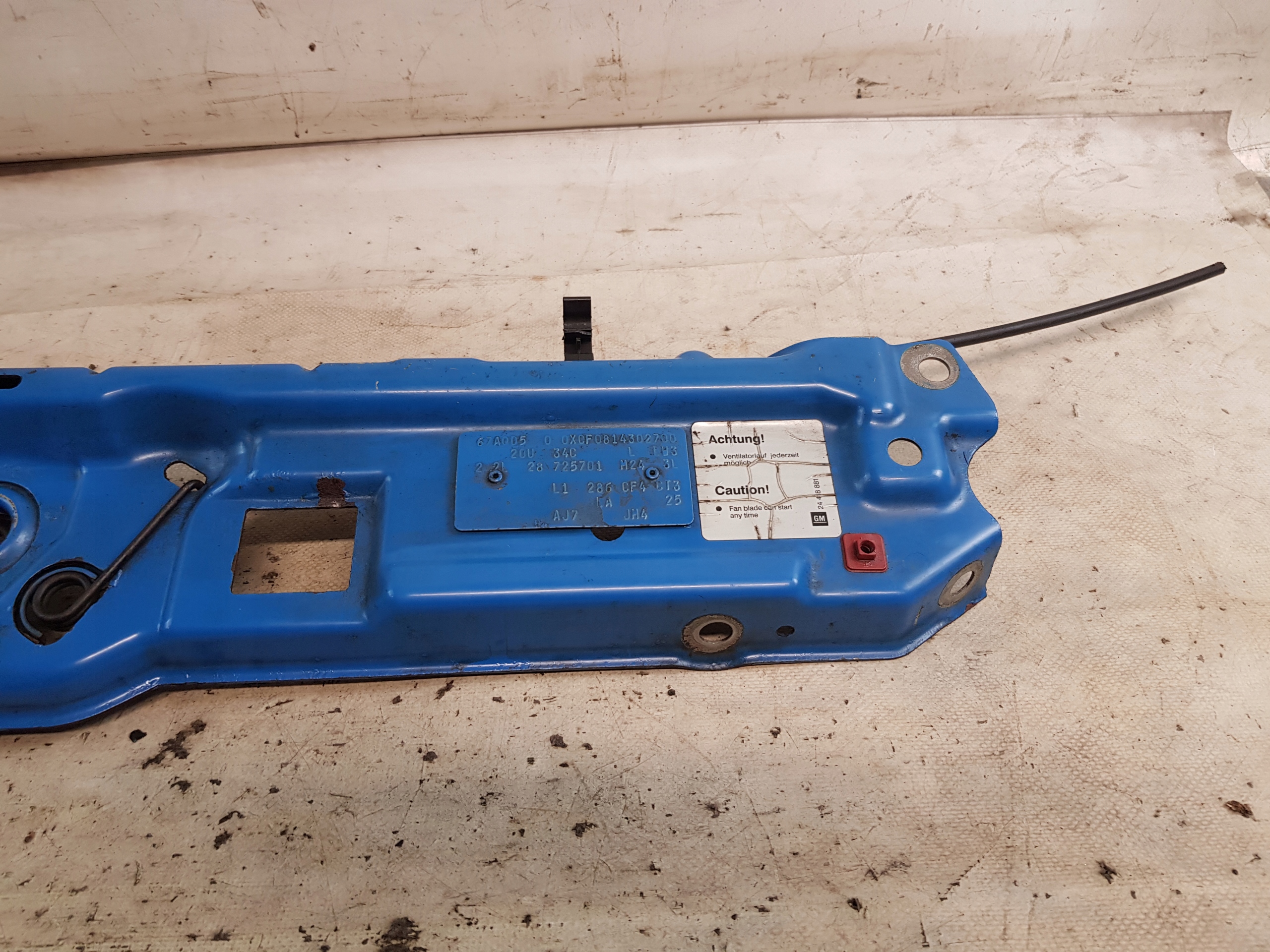 OPEL CORSA C 2001r. tension belt upper front pillar K:Z20A + pipe air