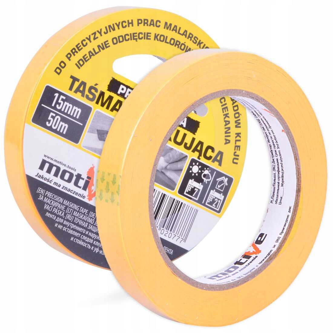 TAŚMA MASKUJĄCA PRECYZYJNA 15MM/50M MOTIVE Marka Motive