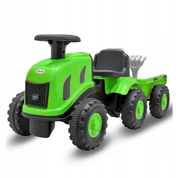 Jeździdełko traktor z przyczepą Benny zielony