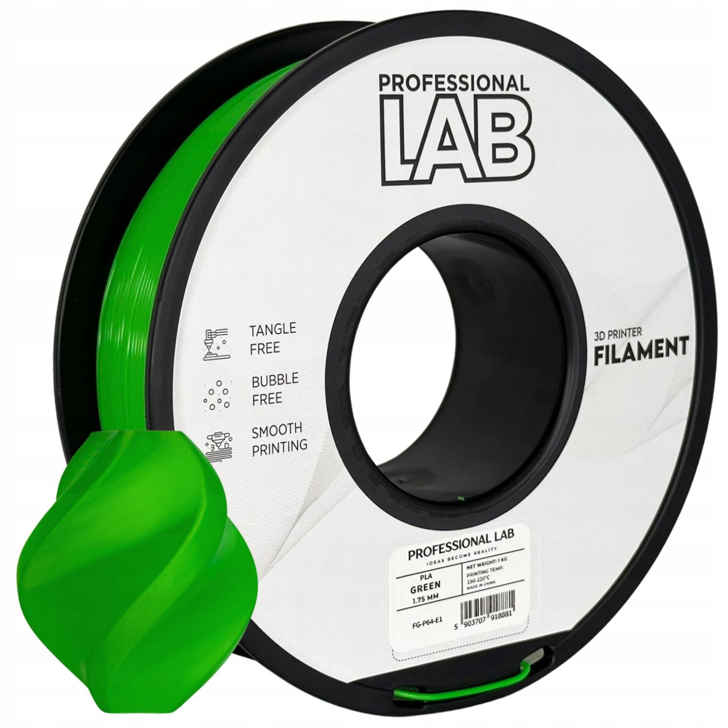 2 x Filament Pla Green 1,75mm 1kg zielony klasyczny Smart Print