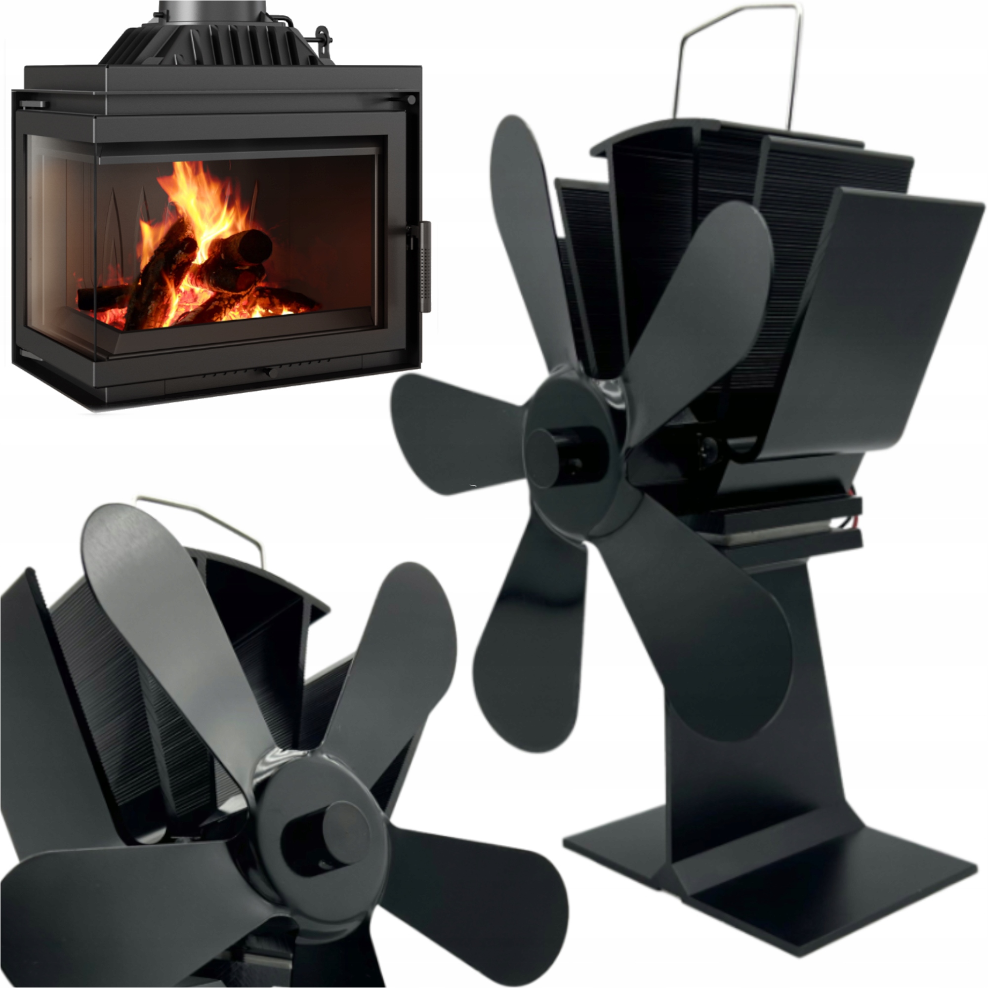 Bezbateriový Krbový Ventilátor Napájený Teplem Pro Úsporu Paliva