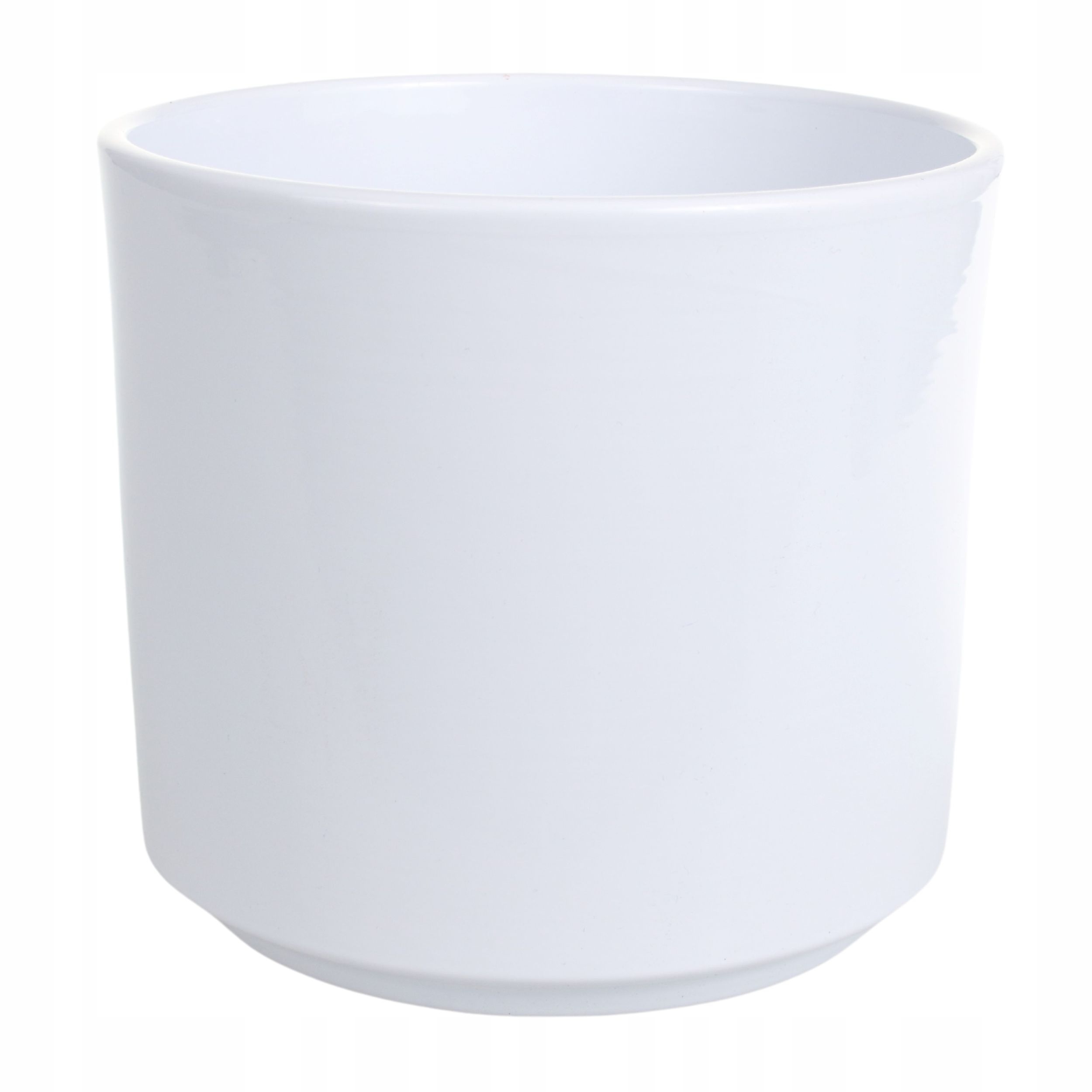 Osłonka ceramiczna biała cylinder okrągła gładka H27 Ø32 cm