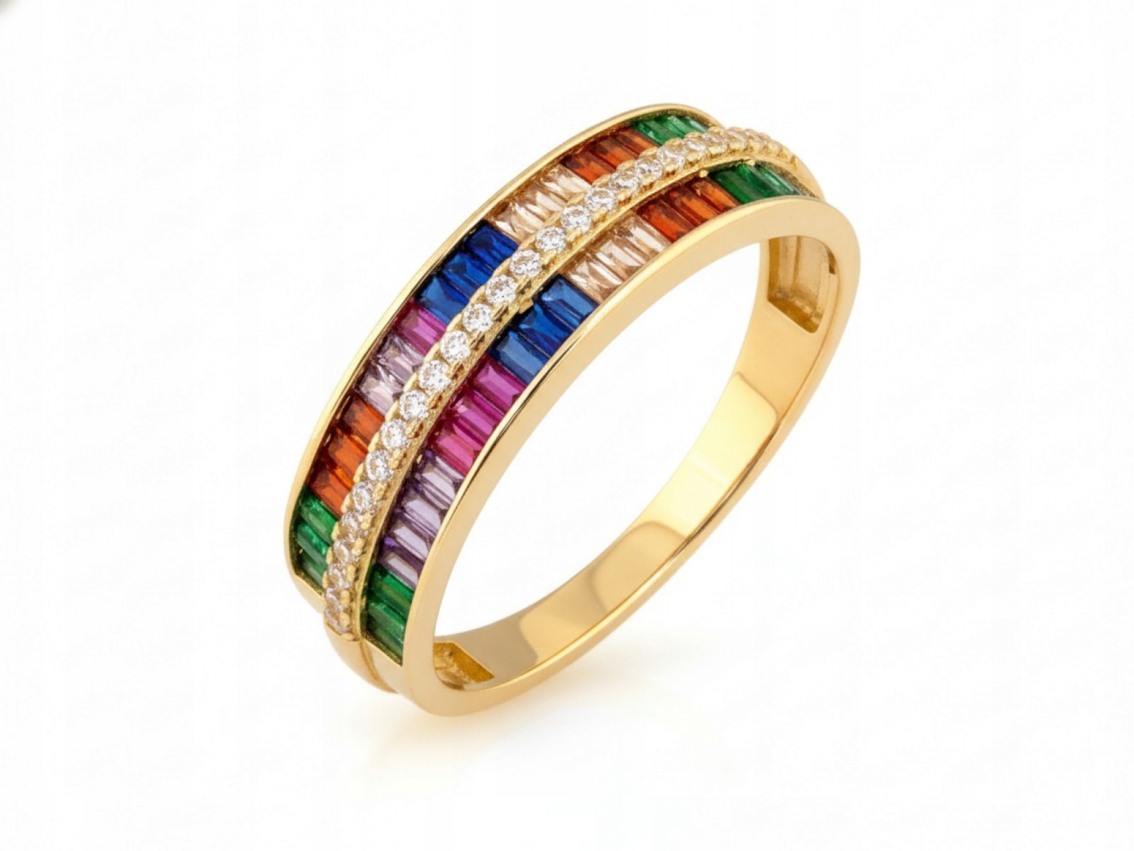 Dámský prstýnek ze zlata 585 s kamínky, elegantní a elegantní design