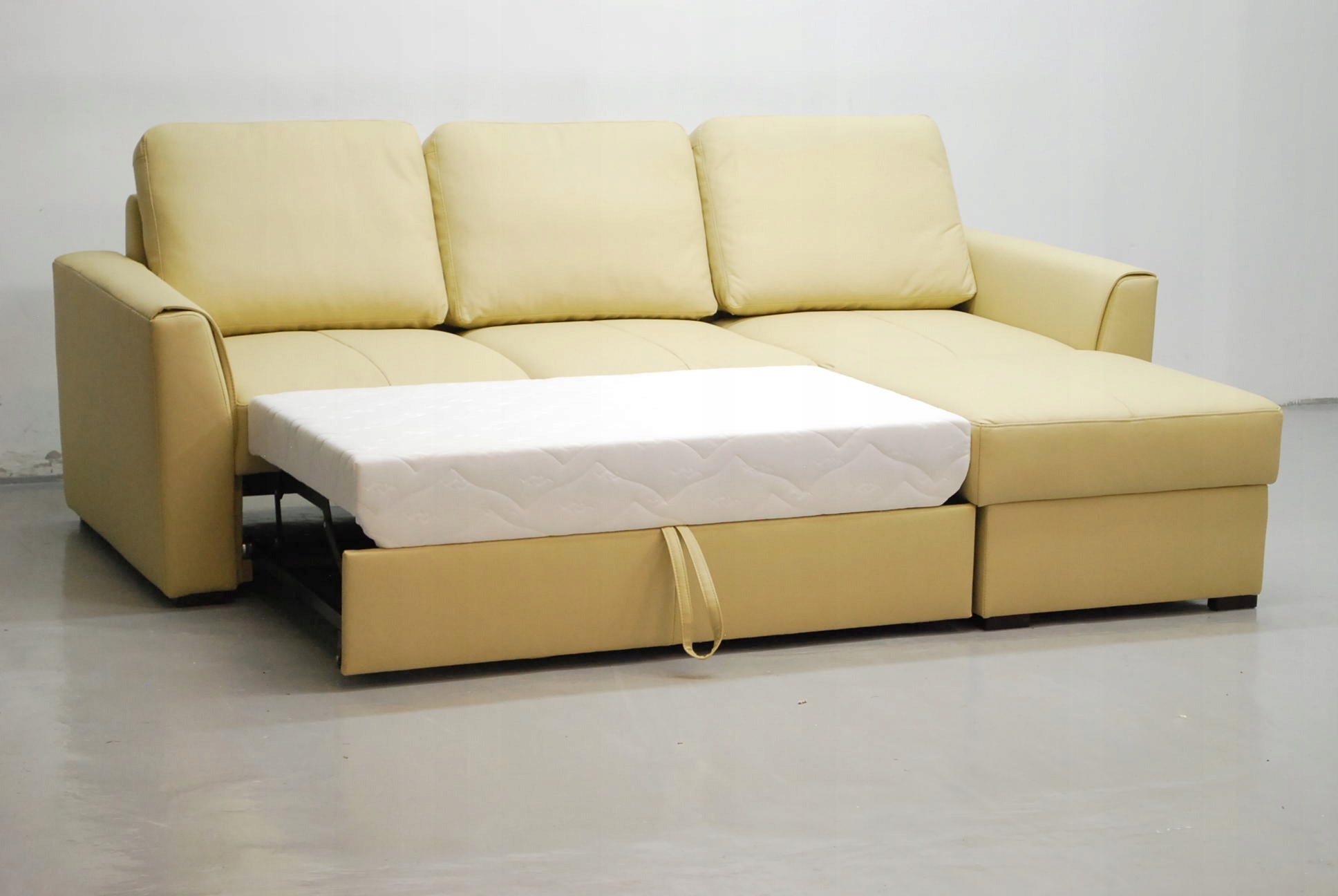 NAROŻNIK funkcja spania pojemnik rogówka SKÓRA NATURALNA 1100a, sofa kanapa Szerokość mebla 233 cm