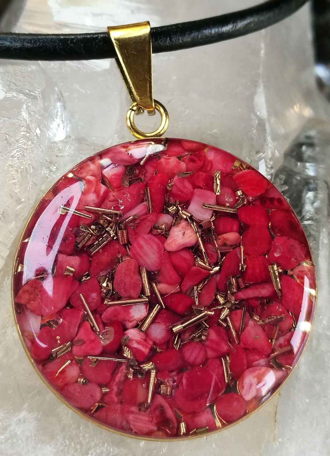 Orgonit Zářič 5G Korál Talisman Náhrdelník