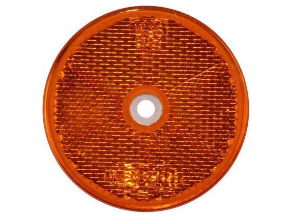 odblask odblaski przyczepy okrągły pomarańczowy 61